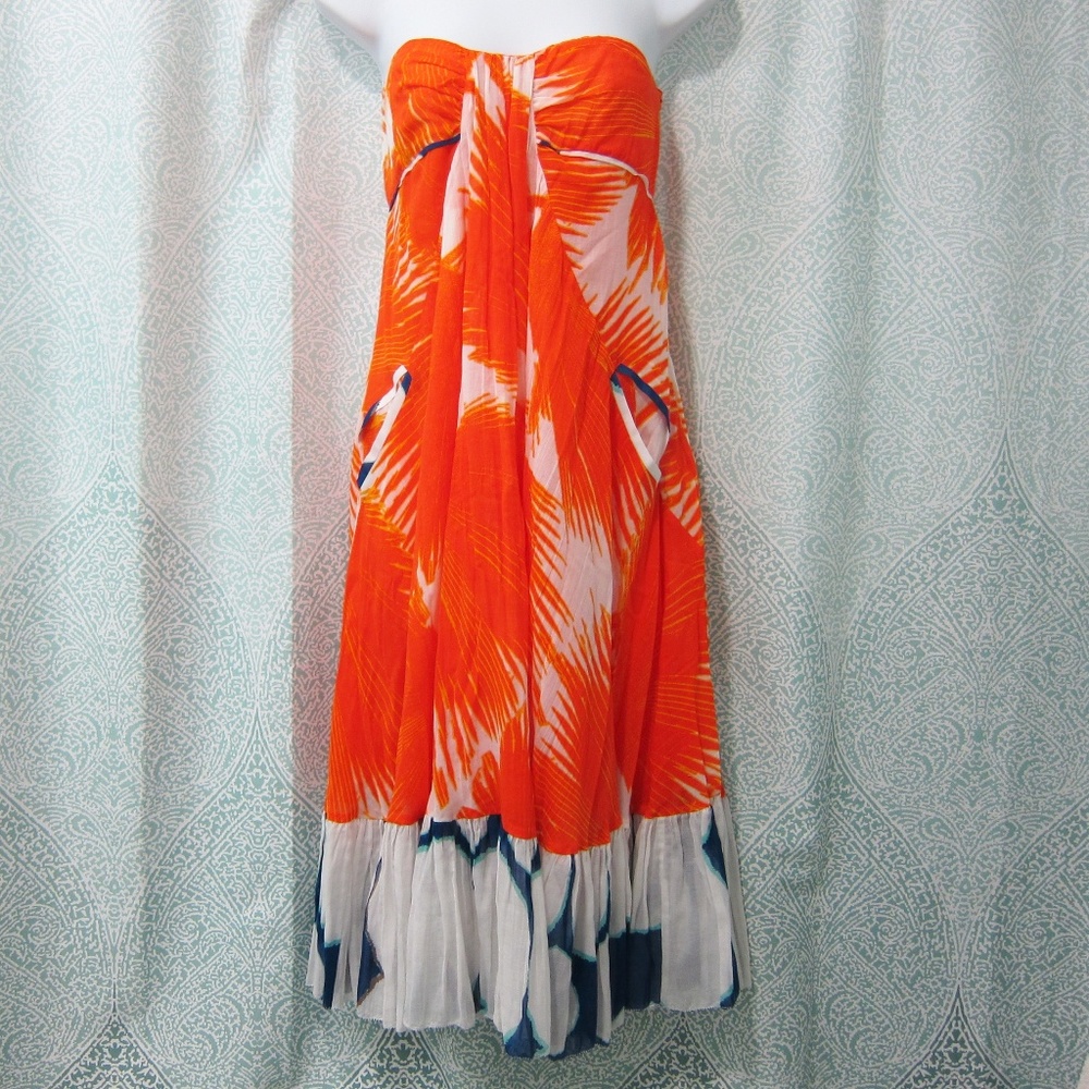 DVF Keimo converitble strapless/halter dress